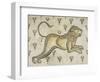 A Byzantine Marble Mosaic Panel Depicting a Lion in a Field of Flowers, circa 5th-6th Century AD-null-Framed Giclee Print