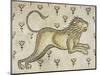 A Byzantine Marble Mosaic Panel Depicting a Lion in a Field of Flowers, circa 5th-6th Century AD-null-Mounted Giclee Print