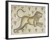 A Byzantine Marble Mosaic Panel Depicting a Lion in a Field of Flowers, circa 5th-6th Century AD-null-Framed Giclee Print