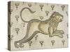 A Byzantine Marble Mosaic Panel Depicting a Lion in a Field of Flowers, circa 5th-6th Century AD-null-Stretched Canvas