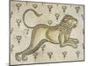 A Byzantine Marble Mosaic Panel Depicting a Lion in a Field of Flowers, circa 5th-6th Century AD-null-Mounted Giclee Print