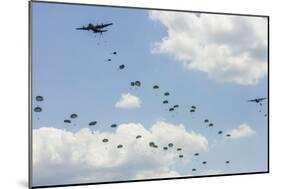 A C-130 Hercules Drop U.S. Army Airborne Troops over Maryland-null-Mounted Photographic Print