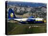 A C-130 Hercules Fat Albert Plane Flies Over the Chinese Wall Rock Formation in Montana-Stocktrek Images-Stretched Canvas