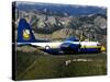 A C-130 Hercules Fat Albert Plane Flies Over the Chinese Wall Rock Formation in Montana-Stocktrek Images-Stretched Canvas