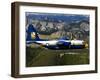 A C-130 Hercules Fat Albert Plane Flies Over the Chinese Wall Rock Formation in Montana-Stocktrek Images-Framed Photographic Print