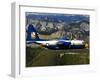 A C-130 Hercules Fat Albert Plane Flies Over the Chinese Wall Rock Formation in Montana-Stocktrek Images-Framed Photographic Print