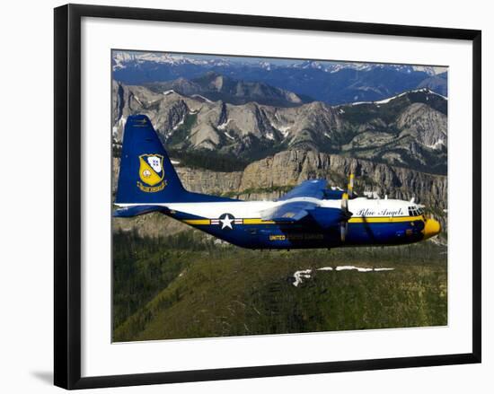 A C-130 Hercules Fat Albert Plane Flies Over the Chinese Wall Rock Formation in Montana-Stocktrek Images-Framed Photographic Print
