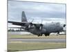 A C-130 Hercules Lands at McChord Air Force Base, Washington-Stocktrek Images-Mounted Photographic Print