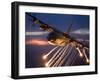 A C-130 Hercules Releases Flares During a Mission Over Kansas-Stocktrek Images-Framed Photographic Print