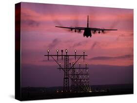 A C-130J Super Hercules Landing at Ramstein Air Base, Germany-Stocktrek Images-Stretched Canvas