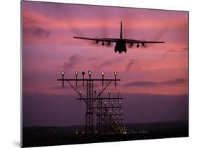 A C-130J Super Hercules Landing at Ramstein Air Base, Germany-Stocktrek Images-Mounted Photographic Print