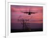 A C-130J Super Hercules Landing at Ramstein Air Base, Germany-Stocktrek Images-Framed Photographic Print