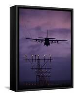 A C-130J Super Hercules Landing at Ramstein Air Base, Germany-Stocktrek Images-Framed Stretched Canvas