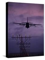 A C-130J Super Hercules Landing at Ramstein Air Base, Germany-Stocktrek Images-Stretched Canvas