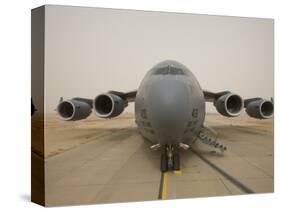 A C-17 Globemaster Iii Sits on the Runway at Cob Speicher, Iraq-null-Stretched Canvas