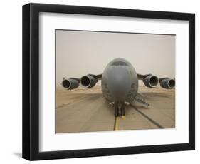 A C-17 Globemaster Iii Sits on the Runway at Cob Speicher, Iraq-null-Framed Photographic Print