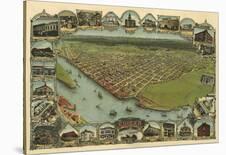 Map of Eureka, California, 1902-A^C^ Noe-Framed Giclee Print