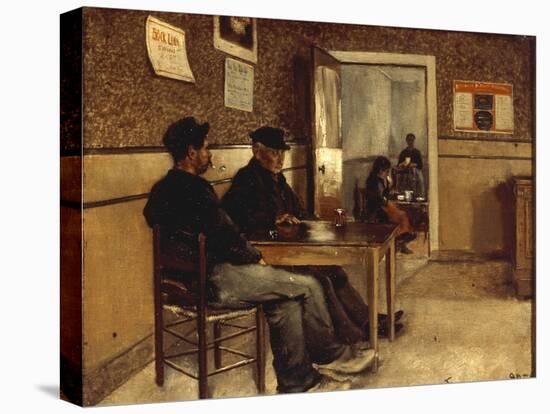 A Cafe Scene, 1890-Jan Lodewijk Moerman-Stretched Canvas