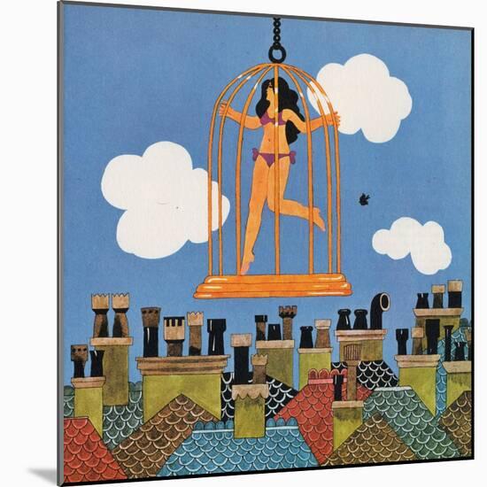 A Caged Bird, from 'Carnaby Street' by Tom Salter, 1970-Malcolm English-Mounted Giclee Print