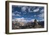 A cairn on top of the Dung Dung La in Ladakh, a remote Himalayan region in north India, Asia-Alex Treadway-Framed Photographic Print