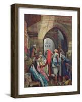 A Cairo Bazaar - the Della'L, 1875 (W/C Heightened with Bodycolour and Gum Arabic on Paper)-John Frederick Lewis-Framed Giclee Print