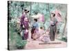 A Cake Seller Dances If Someone Will Buy His Cake, Japan-null-Stretched Canvas