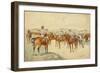 A Call to Arms ('Dragoons, Mount!') 1892-93 (W/C, Gouache, Pen & Ink, Pencil & Bodycolour on Paper)-Frederic Remington-Framed Giclee Print