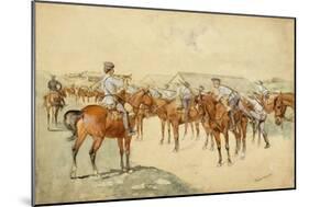 A Call to Arms ('Dragoons, Mount!') 1892-93 (W/C, Gouache, Pen & Ink, Pencil & Bodycolour on Paper)-Frederic Remington-Mounted Giclee Print