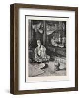 A Call to Worship (Interior of Buddhist Monastery)-null-Framed Giclee Print