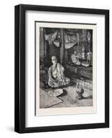 A Call to Worship (Interior of Buddhist Monastery)-null-Framed Giclee Print