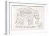 A Calligraphic Design of an Elephant, 1616-1617 and Late 17th Century-null-Framed Giclee Print