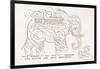 A Calligraphic Design of an Elephant, 1616-1617 and Late 17th Century-null-Framed Giclee Print