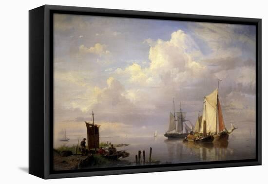 A Calm, 1852-Hermanus Koekkoek-Framed Stretched Canvas