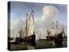 A Calm: a Dutch States Yacht Firing a Salute-Willem Van De, The Younger Velde-Stretched Canvas