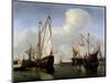 A Calm: a Dutch States Yacht Firing a Salute-Willem Van De, The Younger Velde-Mounted Giclee Print