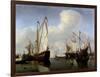 A Calm: a Dutch States Yacht Firing a Salute-Willem Van De, The Younger Velde-Framed Giclee Print