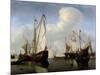 A Calm: a Dutch States Yacht Firing a Salute-Willem Van De, The Younger Velde-Mounted Giclee Print