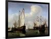 A Calm: a Dutch States Yacht Firing a Salute-Willem Van De, The Younger Velde-Framed Giclee Print