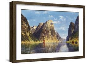 A Calm Day on the Fjord-Adelsteen Normann-Framed Giclee Print