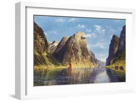 A Calm Day on the Fjord-Adelsteen Normann-Framed Giclee Print