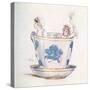 'A calm in a tea-cup' by Kate Greenaway-Kate Greenaway-Stretched Canvas