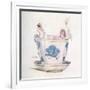 'A calm in a tea-cup' by Kate Greenaway-Kate Greenaway-Framed Giclee Print