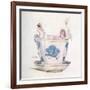 'A calm in a tea-cup' by Kate Greenaway-Kate Greenaway-Framed Giclee Print