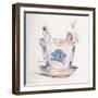 'A calm in a tea-cup' by Kate Greenaway-Kate Greenaway-Framed Giclee Print