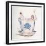 'A calm in a tea-cup' by Kate Greenaway-Kate Greenaway-Framed Giclee Print