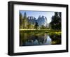 A Calm Reflection of the Cathedral Spires in Yosemite Valley in Yosemite, California-Sergio Ballivian-Framed Photographic Print