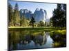 A Calm Reflection of the Cathedral Spires in Yosemite Valley in Yosemite, California-Sergio Ballivian-Mounted Photographic Print