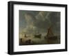 A Calm Sea, 1655-1657-Hendrick Jacobsz Dubbels-Framed Giclee Print