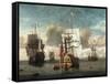 A Calm with British Shipping at Anchor-L^ deMan-Framed Stretched Canvas