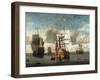 A Calm with British Shipping at Anchor-L^ deMan-Framed Giclee Print